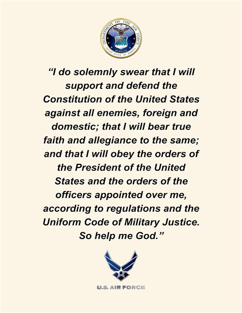 USAF Enlistment Oath INSTANT DOWNLOAD Print Yourself - Etsy