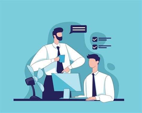 Office Employee Illustration Vector Concept 2647909 Vector Art At Vecteezy