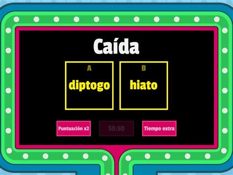 Diptongo O Hiato Gameshow Quiz