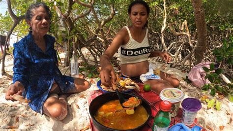 CAPTURANDO MARISCOS E PEIXES NA PRAIA AVENTURA PREPARO E MUITA COMIDA