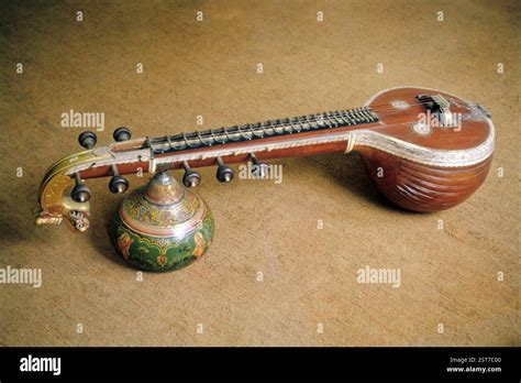 veena classical musical instrument india asia stock photo alamy