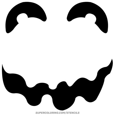 Pumpkin Face Stencil | Free Printable Papercraft Templates
