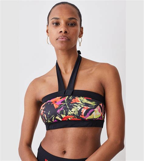 Buy Karen Millen Abstract Print Halterneck Bikini Top In Multiple Colors ThStreet UAE