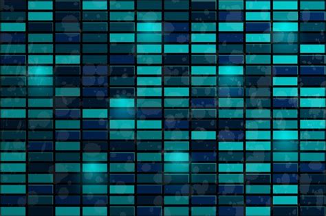 Fondo Geom Trico De Rompecabezas Techno Azul Abstracto Con Ladrillos