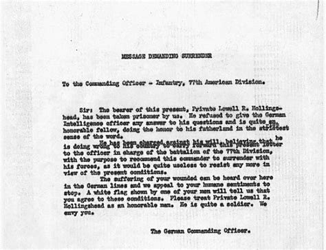 Dvids Images German Surrender Note To The Lost Battalion Image 2 Of 9