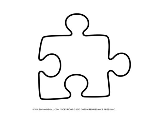 Blank Puzzle Piece Template - Free Single Puzzle Piece Images | PDF