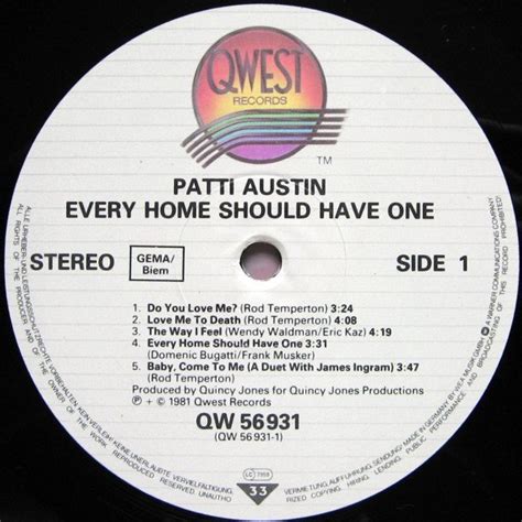 Patti Austin Every Home Should Have One LP Historia Nuestra