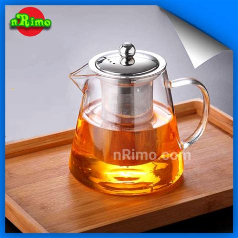 Jual Teko Teh Kaca Dengan Saringan Teapot Chinese Tea Maker Glass