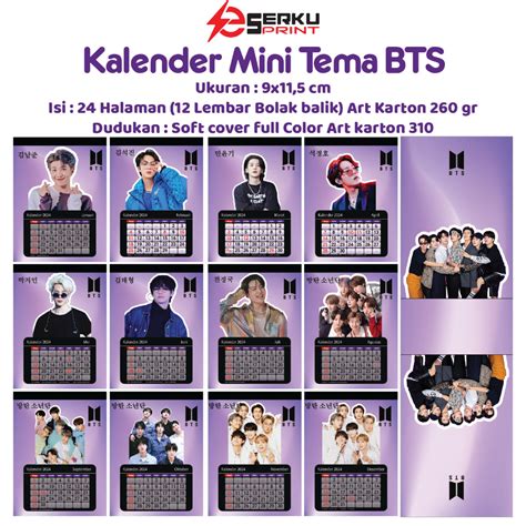 Jual Kalender Meja Mini Kpop Bts Black Pink Enhypen Shopee Indonesia