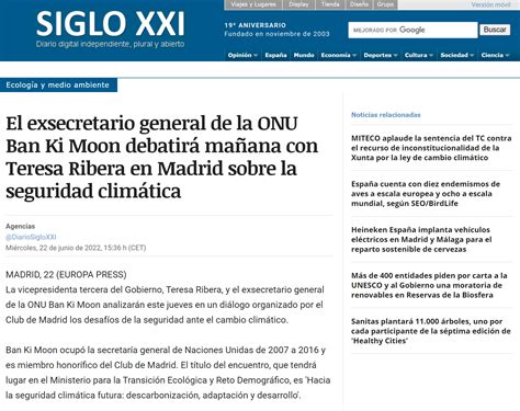 El exsecretario general de la ONU Ban Ki Moon debatirá mañana con