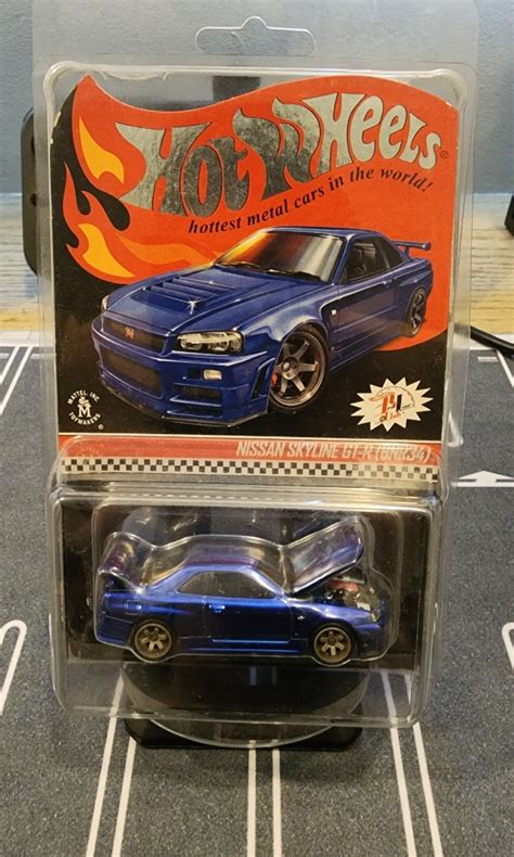 Hot Wheels Nissan Skyline GTR BNR R34 Blue RLC Hobbies Toys Toys Games On Carousell
