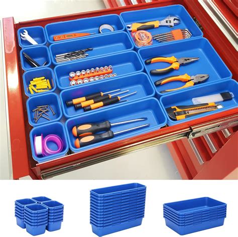 42 Pack Tool Box Organizer Tool Tray Dividers Rolling Tool Chest Cart Cabinet Workbench Desk