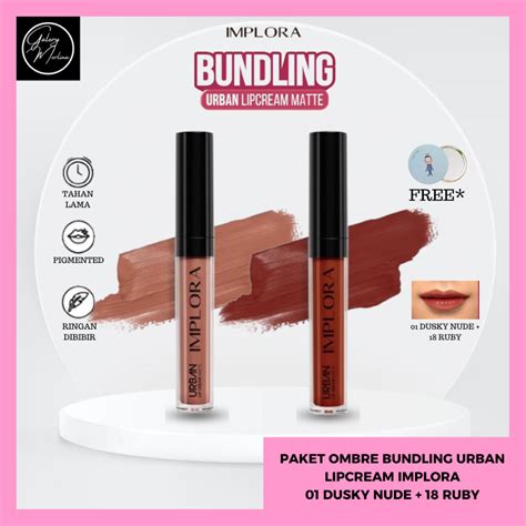 Jual Set Ombre Implora Urban Lipcream No Dusky Nude Lip Cream No