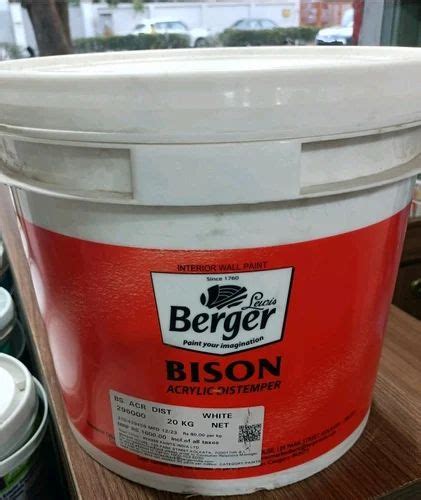 Berger Bison Acrylic Distemper 10 Ltr At 90 Kg In Ahmedabad ID