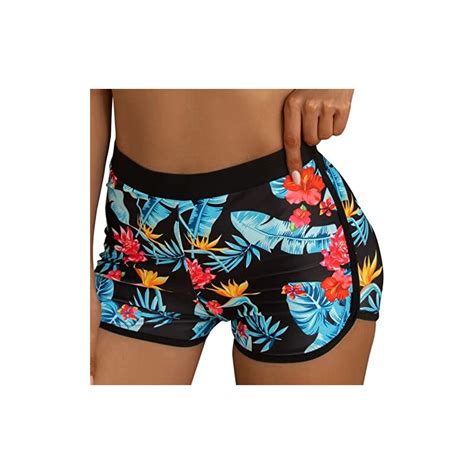 Generico Pantaloncini Bikini Con Fondo Da Bagno Stampa Bikini Da Corsa Vita Costumi Da Bagno Da