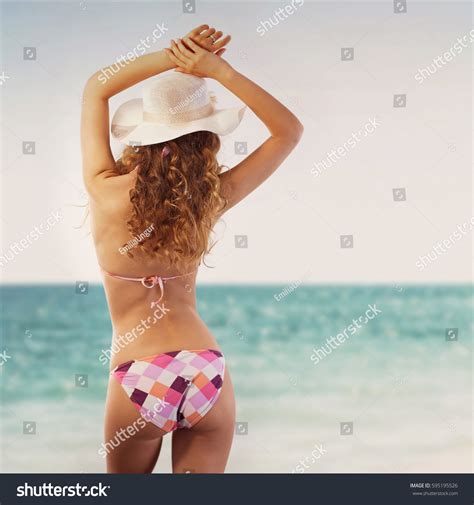Sexy Woman Wearing Sun Hat Bikini Stock Photo Shutterstock