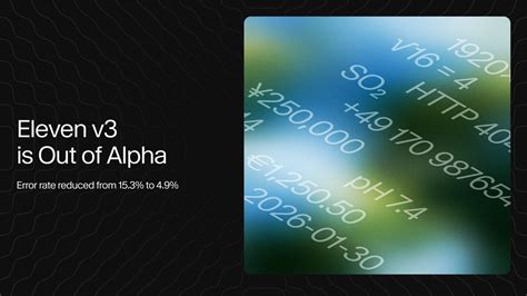 Eleven v3 is Now Generally Available