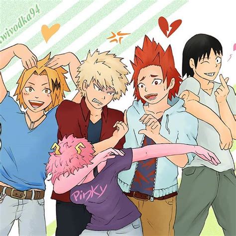 Bakusquad Mina Ashido Sero Hanta Denki Kaminari Eijirou Kirishima