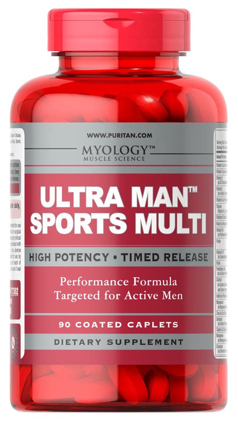 Ultra Man™ Sports Multivitamins, 90 Coated Caplets (17302) | Puritan's ...