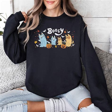 Bluey Spooky Season Funny Ghost Booey Unisex S Xl Hot Trending Shirt Halloween Gift Shirt