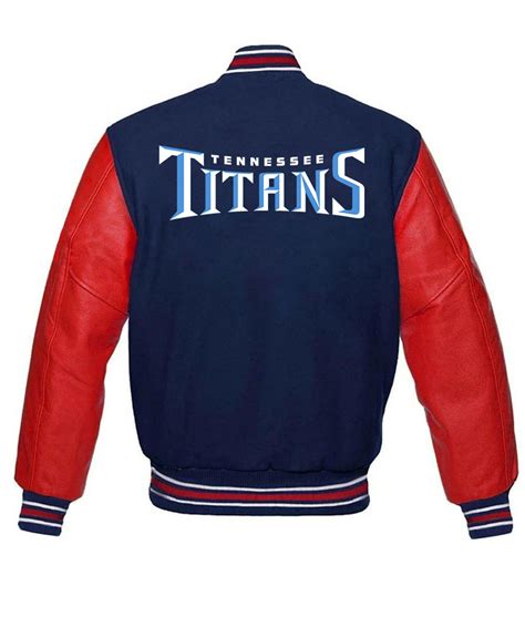Letterman Blue and Red Tennessee Titans Varsity Jacket - Jackets Expert