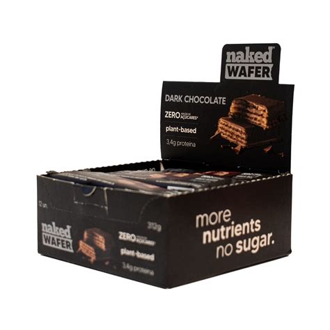 Naked Wafer Dark Chocolate Vegano Display 12 Unid Shopee Brasil