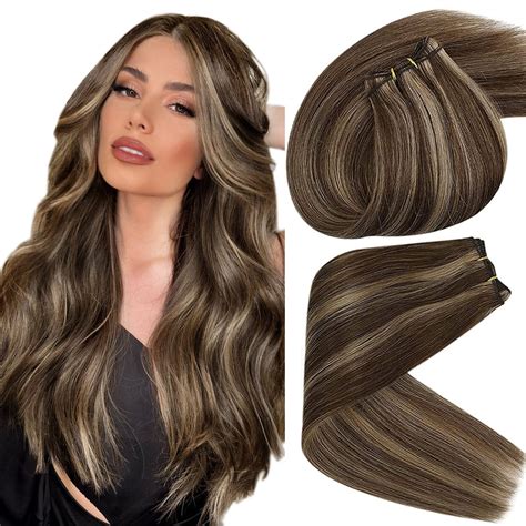 This shoulder length brown hair with highlights uses secret dye 6