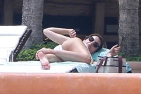 Emma Watson Wearing A Two Piece White Bikini While Enjoying Some Downtime In Cabo
