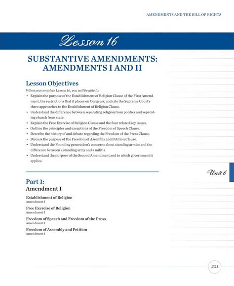 PDF Lesson 16 The Heritage Foundation AMENDMENTS I AND II Lesson