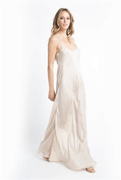 Nude Silk Dress Etsy