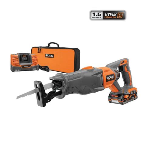 Ridgid X4 18 Volt Hyper Lithium Ion Cordless Reciprocating Saw Kit R8641k The Home Depot