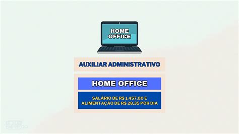 Sem experiência 02 vagas HOME OFFICE para Auxiliar Administrativo