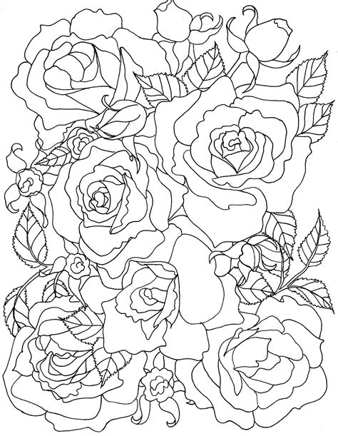 Rose Printable Coloring Pages