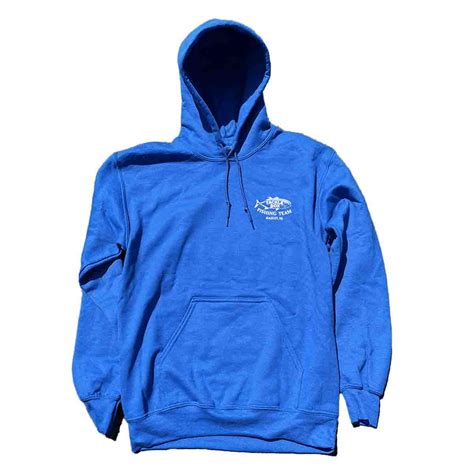 Tackle Box Hoodie Retro Logo Blue Tackle Box Nj