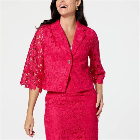 C Wonder By Christian Siriano Textured Lace Jacket 22449491 HSN