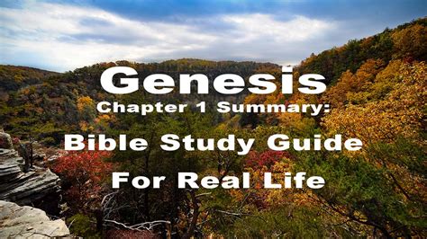 Genesis Chapter 1 Summary: Bible Study Guide For Real Life - Bible Talk Guy