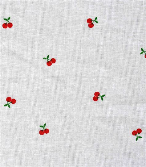 Cotton Whitebase Cherry Print Fabric Fc Oa Dinesh Exports