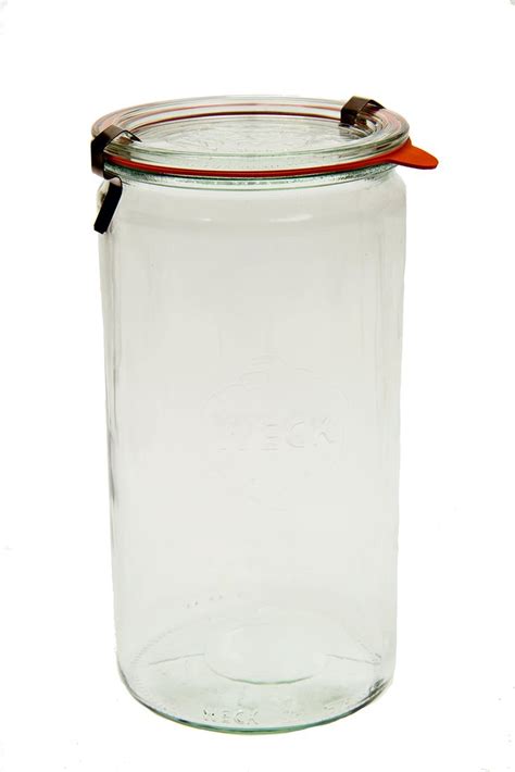 Weck Jar 974 - 1.5 Liter Glass Jars with Large Storage Capacity ...