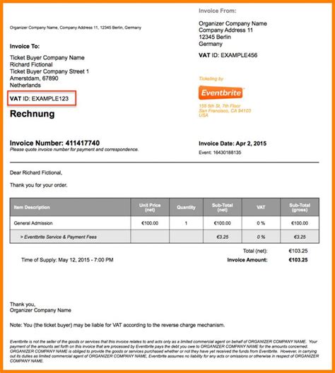 An Invoice Form Is Shown With Orange Border