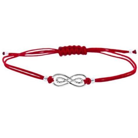 Сребърна Гривна с Червен Конец - Безкрайност - 925 | ANTIKO.BG ...