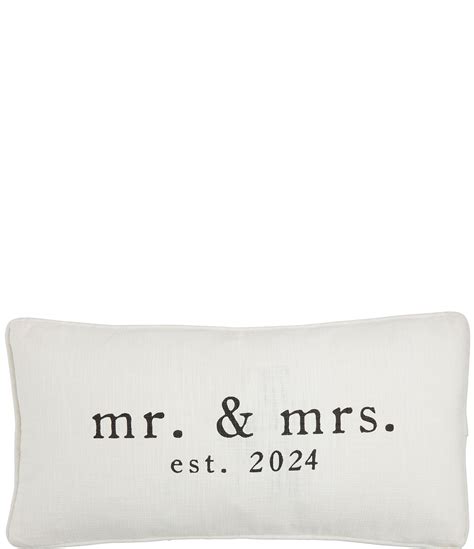 Mud Pie Wedding Collection Mr And Mrs Est 2024 Lumbar Pillow Dillard S