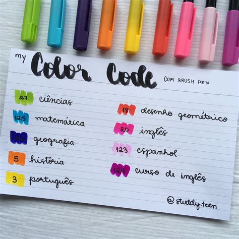 Cores Das Matérias - Cómo hacer un diario artesanal | Cores de materias, Color code matérias ...