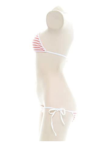 SINROYEE Sexy Lingerie Set Voor Vrouwen Japanse Anime Bikini Badpak Streep Met Gestreepte Dij