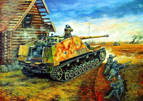 Pinturas De Tanques Segunda Guerra Mundial Nashorn Shin Ueda