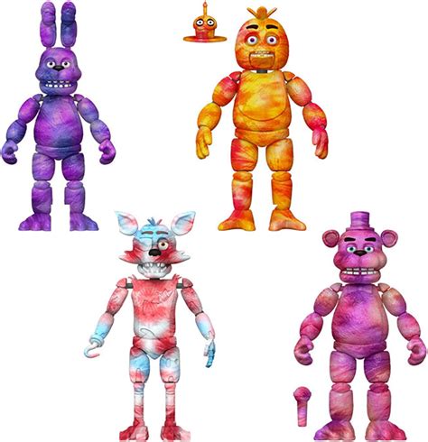 Funko Action Figures Fnaf Tie Dye Five Nights At Freddys Set Of 4