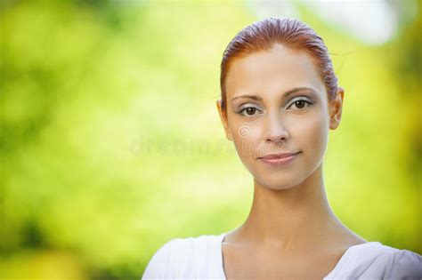 Portrait Of Redhead Brunette Stock Image Image Of Beautiful Gorgeous