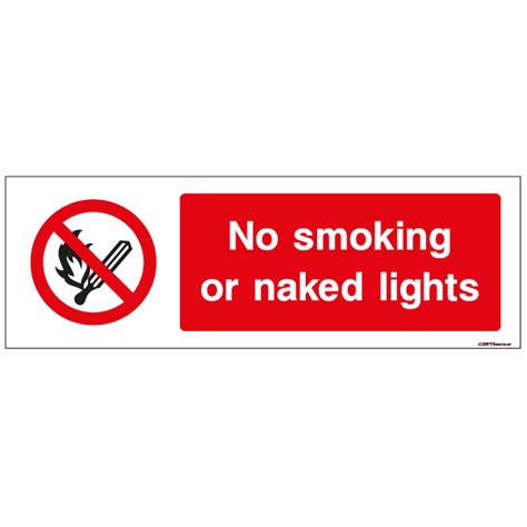 No Smoking Or Naked Lights Sign Order Online Today