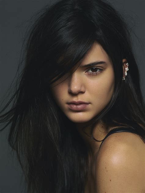 Kendall Jenner Women Model Brunette Dark Hair Face Hair Over One