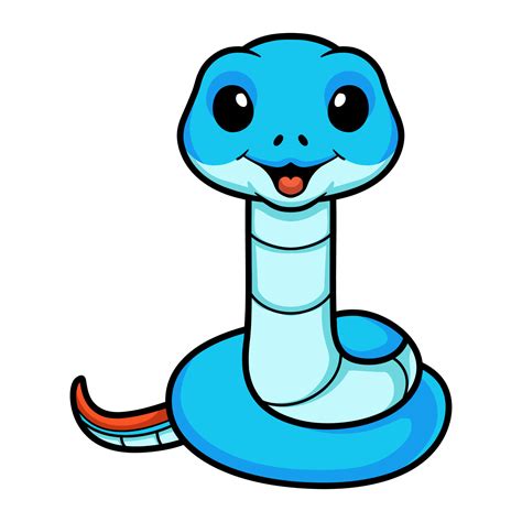 Cute blue snake viper cartoon 17071814 Vector Art at Vecteezy