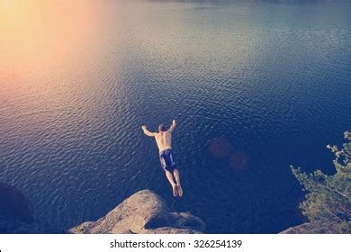 Happy Naked Man Jumping Images Stock Photos Vectors Shutterstock